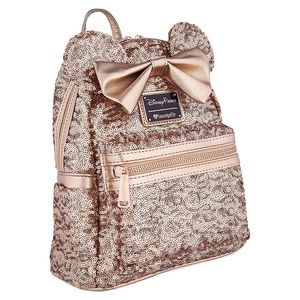 Loungefly Rose Gold Minnie Mouse backpack